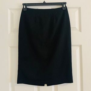 Black Knee Length A-line Skirt